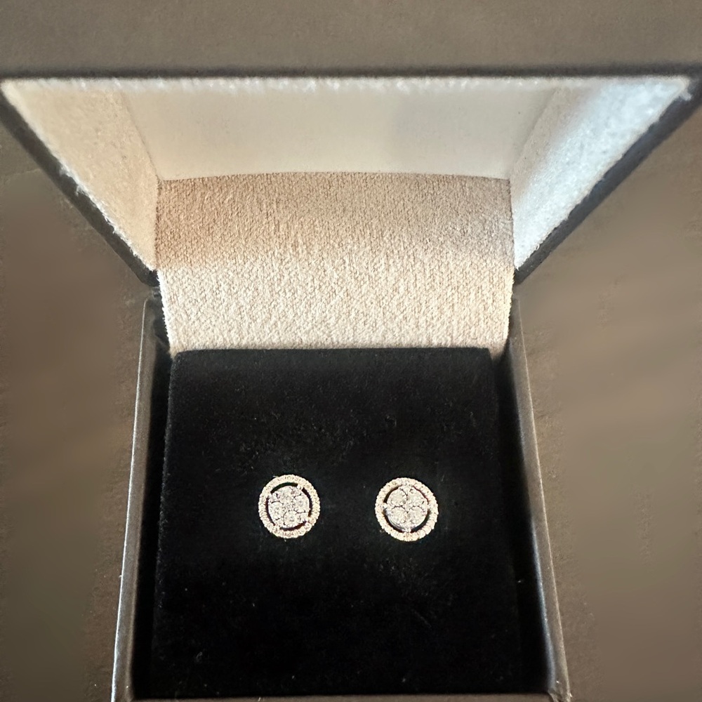 Diamond and White Gold Earrings
